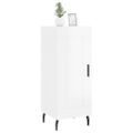 vidaXL Komoda lesklá biela 34,5x34x90 cm spracované drevo