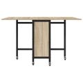 vidaXL Skladací jedálenský stôl s kolieskami 130 x 80 x 76,5 cm