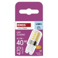 LED žiarovka Classic JC / G9 / 4,2 W (40 W) / 470 lm / Studená biela
