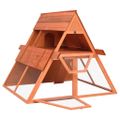 vidaXL Králikáreň 152x127x109,5 cm masívne jedľové drevo