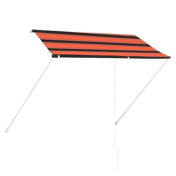 vidaXL Zaťahovacia markíza 250x150 cm oranžová a hnedá
