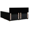 vidaXL Posteľný rám boxspring s matracom čierny 180x200 cm látka