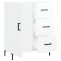 vidaXL Komoda lesklá biela 69,5x34x90 cm spracované drevo