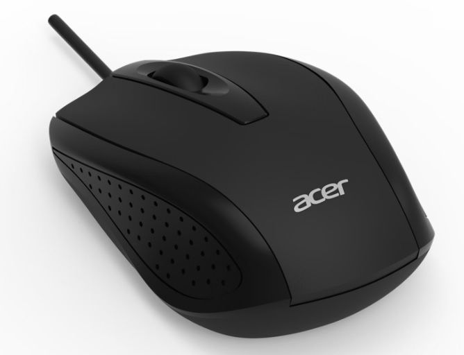Acer wired USB optical mouse black bulk pack