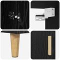 vidaXL Highboard Čierny dub 69,5 x 34 x 180 cm