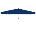 vidaXL Záhradný slnečník 395 x 395 x 245 cm Polyester Okrúhly Azurblue