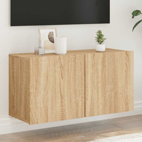 vidaXL TV skrinka nástenná dub sonoma 80x30x41 cm