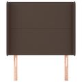 vidaXL Čelo postele so záhybmi hnedé 93x16x118/128 cm umelá koža