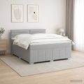 vidaXL Posteľ boxspring s matracom Svetlosivá 140 x 200 cm Látka