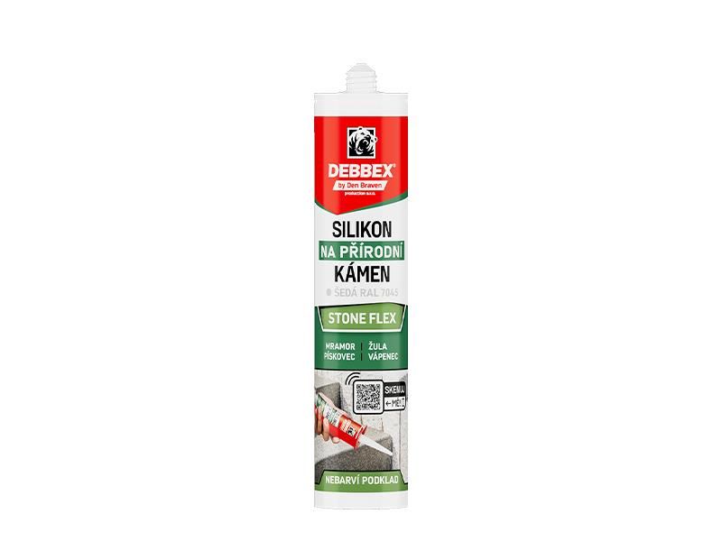 Silikón na prírodný kameň DEBBEX Stone Flex sivý 280ml