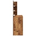 vidaXL toaletný stolík s LED Old Wood 74,5x40x141 cm