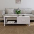 vidaXL Konferenčný stolík HAMAR, biely 100x55x35 cm, borovica
