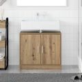 vidaXL Kúpeľňová skriňa Remeselný dub 63 x 29 x 55 cm Kompozitné drevo