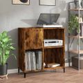 vidaXL Skrinka na platne dymový dub 84,5x38x48 cm kompozitné drevo