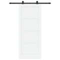 vidaXL Posuvné dvere ORKDAL 83 x 202 cm Borovicový masív Biela