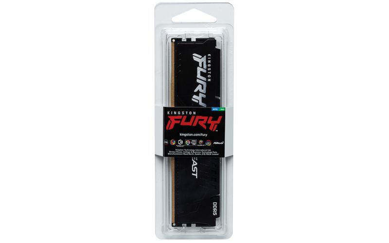 Kingston FURY Beast EXPO/DDR5/32GB/5600MHz/CL36/1x32GB/Black Operacní pamet, DDR5, 32GB, 5600MT/s, DIMM, CL36, cerná