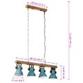 vidaXL Stropná lampa 25 W šmuhovaná modrá 90x24x111 cm E27