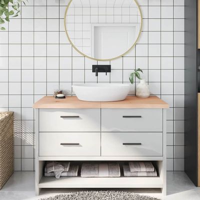 vidaXL Kúpeľňová doska 120x60x(2-4) cm neošetrený masív