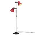 vidaXL Podlahová lampa 25 W šmuhovaná červená 25x25x90/140 cm E27