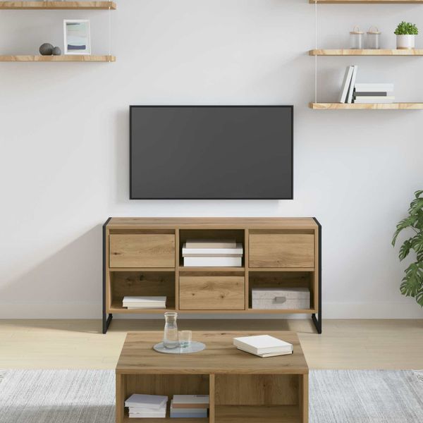 vidaXL TV skrinka Remeselnícky dub 100 x 36 x 49,5 cm Kompozitné drevo