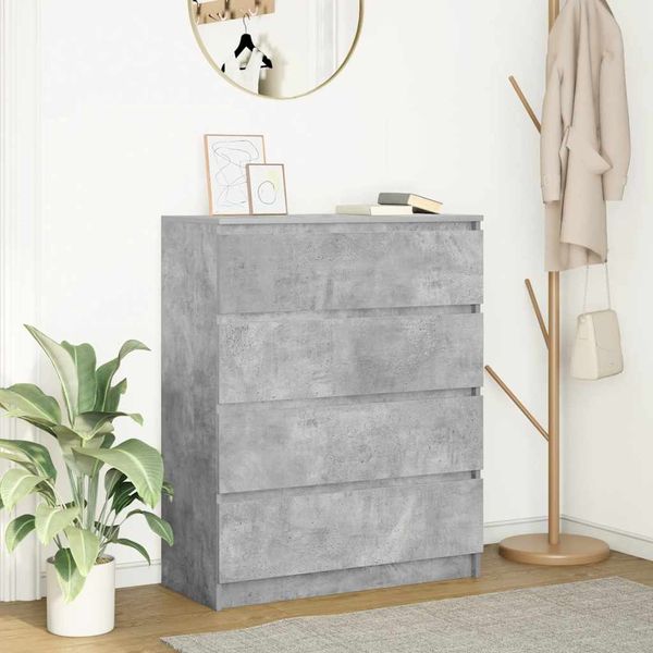 vidaXL Komoda betónovo sivá 80x35x99 cm spracované drevo