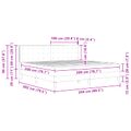 vidaXL Rám postele s matracom Svetlosivá 200 x 200 cm Látka