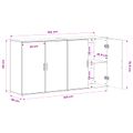 vidaXL Servírovacia skriňa 2 ks Remeselný dub 79 x 38 x 80 cm