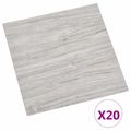 vidaXL Samo-lepiace podlahové dosky Svetlo šedá a biela 30,5 x 30,5 cm