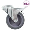 vidaXL Otočné kolieska s otvorom na skrutku 32 ks, 75 mm