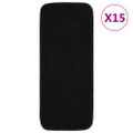 vidaXL Protišmykové nášľapy na schody 15 ks, 60x25cm, čierne, obdĺžnik