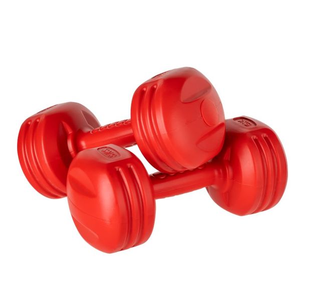 Posilňovacie činky 2x3kg, REBEL ACTIVE RBA-2308, červené Posilňovacie činky 2x3kg, REBEL ACTIVE RBA-2308, červené