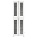 vidaXL Highboard FLORIN 60 x 35 x 182 cm Biela Kompozitné drevo