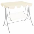 vidaXL Náhradná strieška na hojdačku, krémová 150/130x105/70 cm