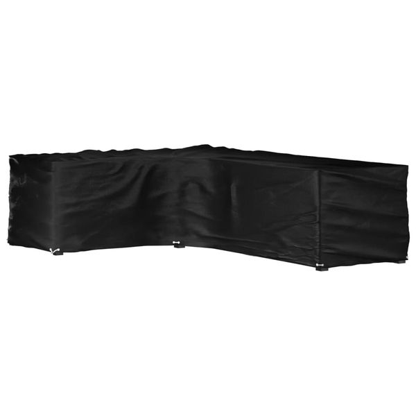 vidaXL Kryt na záhradný nábytok v tvare L 16 očiek 210x260x80 cm