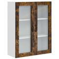 vidaXL Dvierka na umývačku Kalmar Dymová dub 80 x 31 x 100 cm
