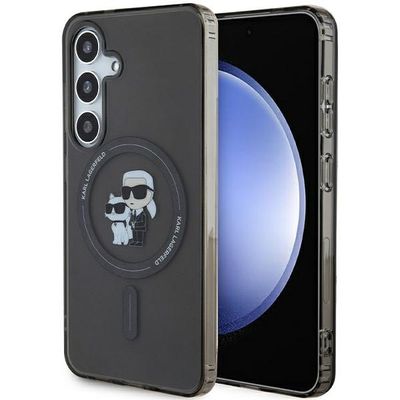 Puzdro Karl Lagerfeld pre Samsung Galaxy S24 KLHMS24SHGKCNOK čierna matná MAGSAFE IML C
