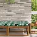 vidaXL Vankúš na vonkajšiu pohovku Polyester Vzor s listami 80 x 80 cm