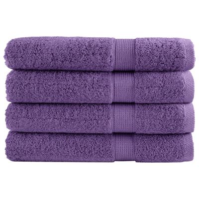 vidaXL Prémiové uteráky do sauny SOLUND 4 ks fialové 80x200cm 600 g/m2