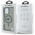 Obal Karl Lagerfeld pre iPhone 16 Pro Max 6,9" KLHMP16XHLSCHK čierny tvrdý IML Metal Choupette Head MagSafe