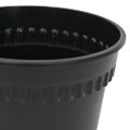 vidaXL Kulatý kvetináč 24 ks Čierna Ø 15 x 12 cm Plast