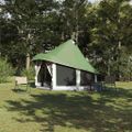 vidaXL Tipi stan so strechou Zelená 404 x 370 x 270 cm taft