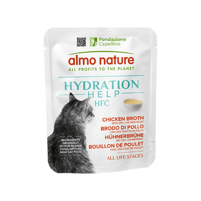 Almo Nature HFC Cat Hydratation Help pre mačky - kurací vývar 50g