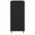 vidaXL Skrinka na platne čierna 84,5x38x89 cm kompozitné drevo