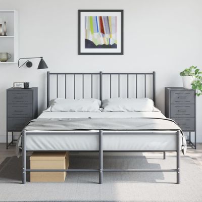 vidaXL Nočné stolíky 2 ks antracitové 36x39x78 cm oceľ