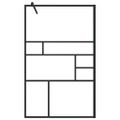 vidaXL Sprchová zástena s priehľadným ESG sklom 100x195 cm čierna