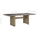 vidaXL Záhradný jedálenský stôl hnedý 200x100x74 cm sklo a polyratan