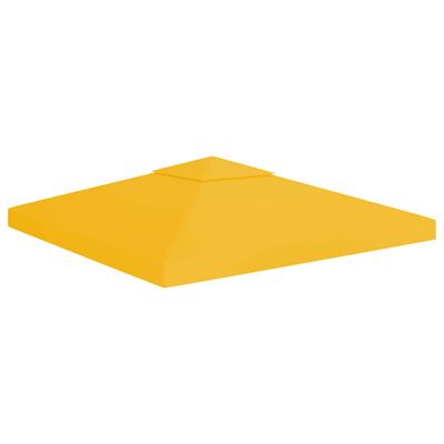 vidaXL Dvojitá strieška na altánok 310 g/m², 3x3 m, žltá