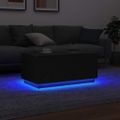 vidaXL Konferenčný stolík s LED svetlami, čierny dub 90x50x40 cm