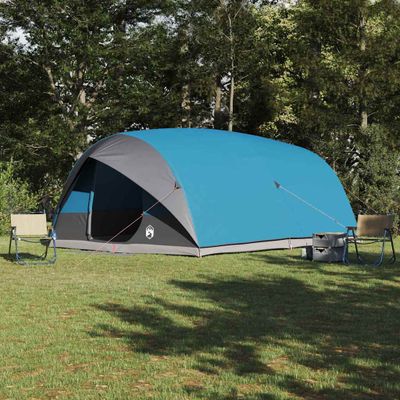 vidaXL Tunneľový stan so strechou Modrá 500 x 348 x 200 cm taft