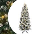 vidaXL Umelý vianočný stromček Biela 240 cm PVC a plast a oceľ a PE